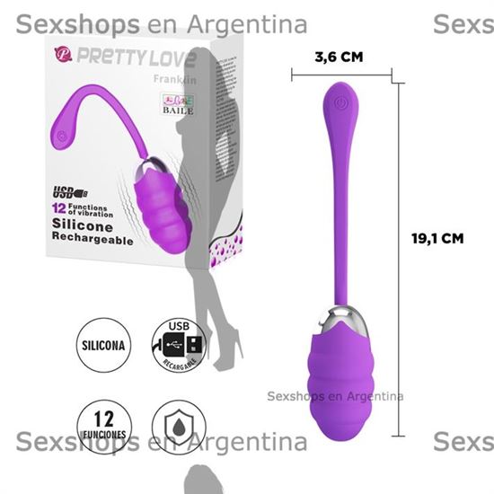 Bala vibradora con carga usb y 12 modos de vibracion